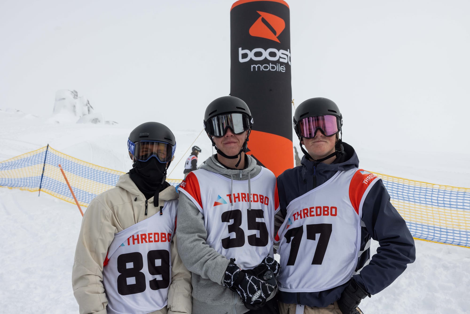 Athletes Taj Curran, Gus Murray and James Garth.