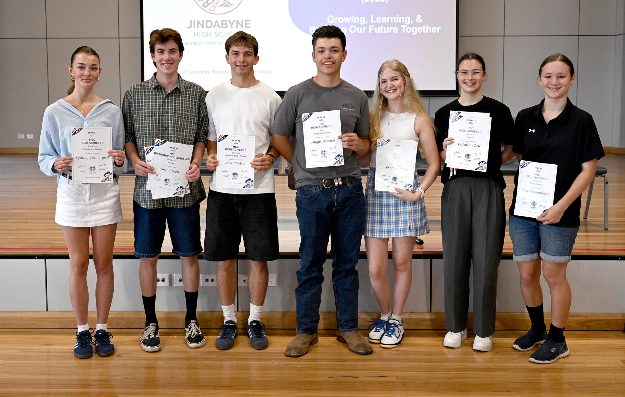 2024 year 12 students attended opening day to receive their accolades.