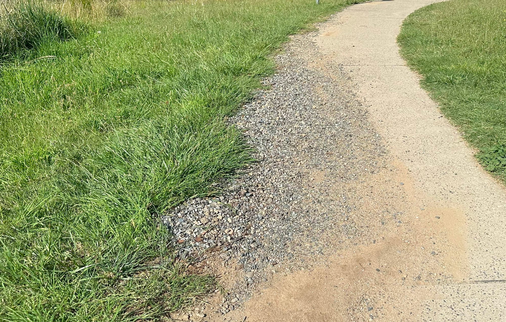 A few minutes shovelling would clear the path.