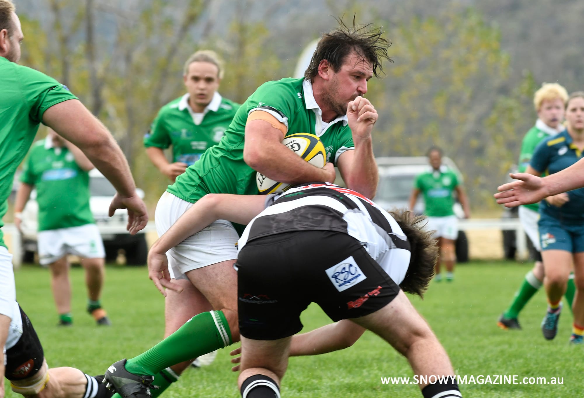 Troy Tuddenham takes a hit up.