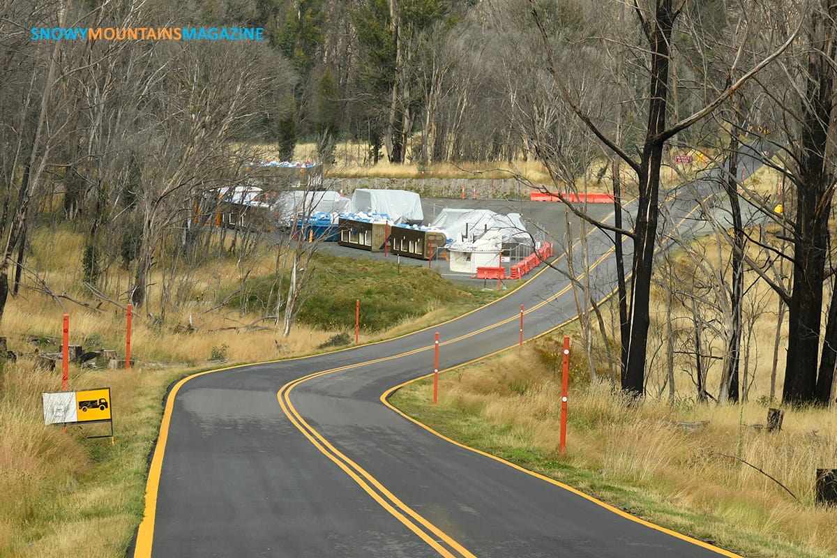 Parts of another TBM in temporary storage on the side of the road.