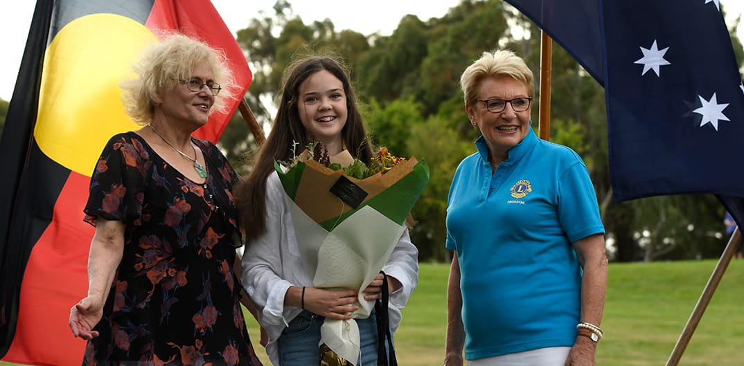 Lottie Lodge receives Young Sports Person of the year.