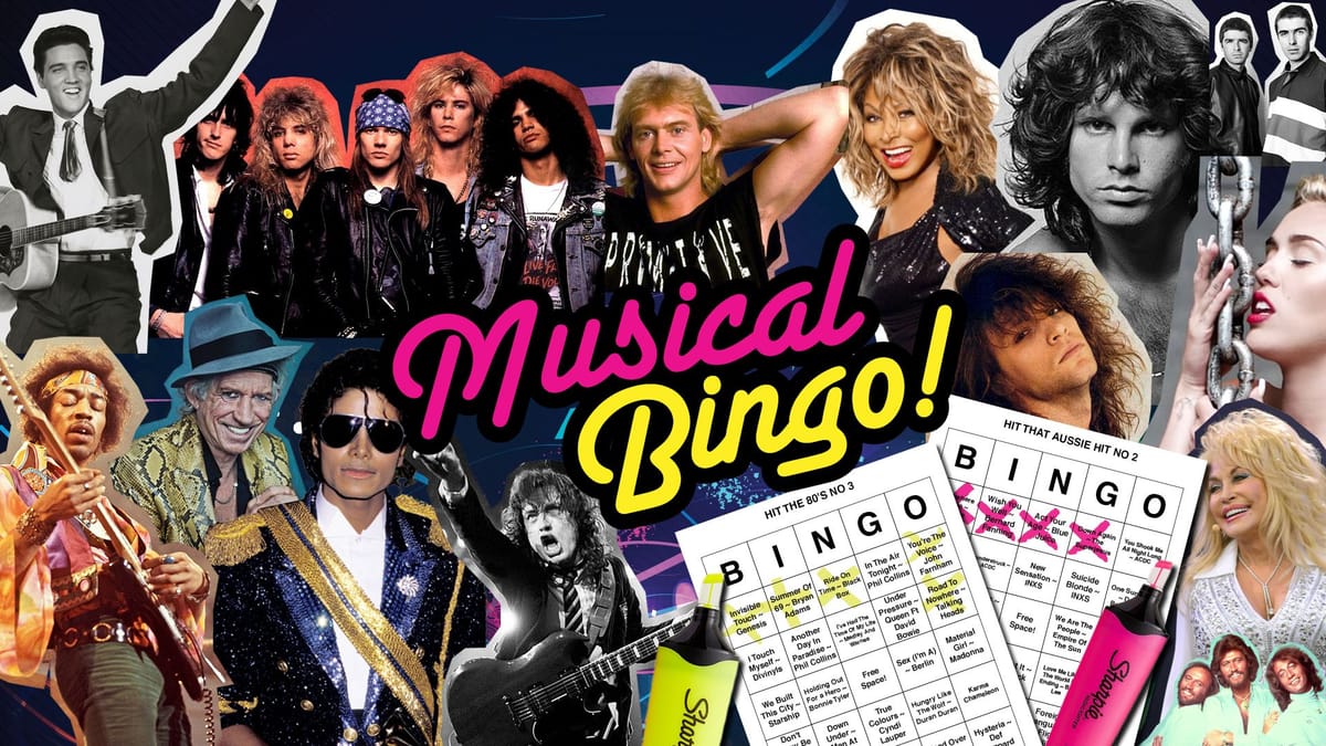 Rydges Snowy Mountains - 80s & Noughties MUSICAL BINGO Post feature image