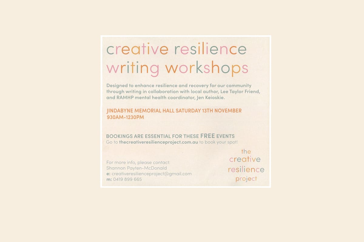 Creative Resilience Writing Workshops Post feature image