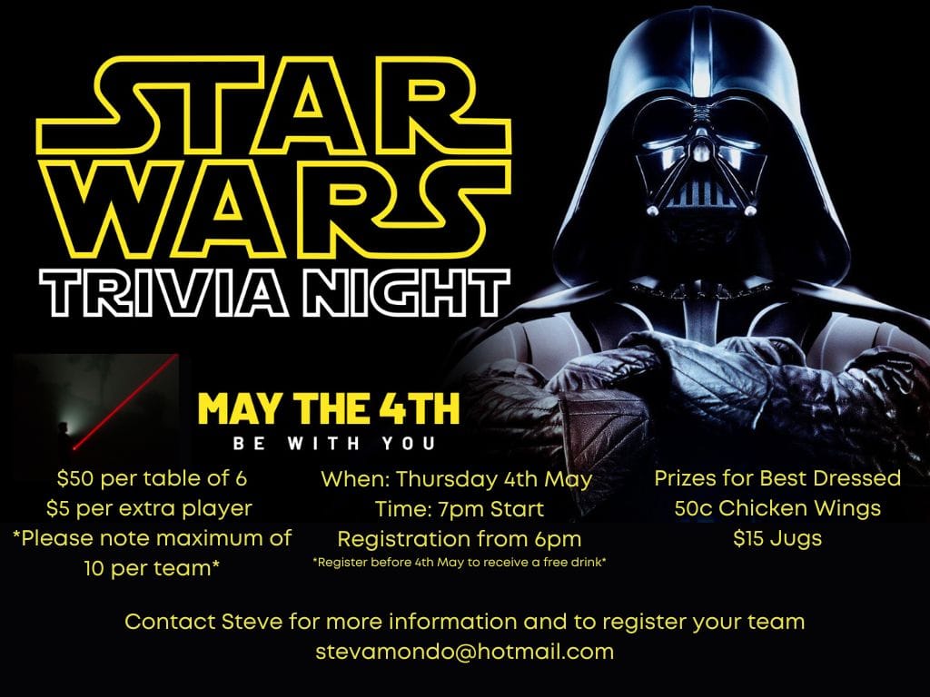 Star Wars Trivia - Jindabyne Bowling Club Post feature image