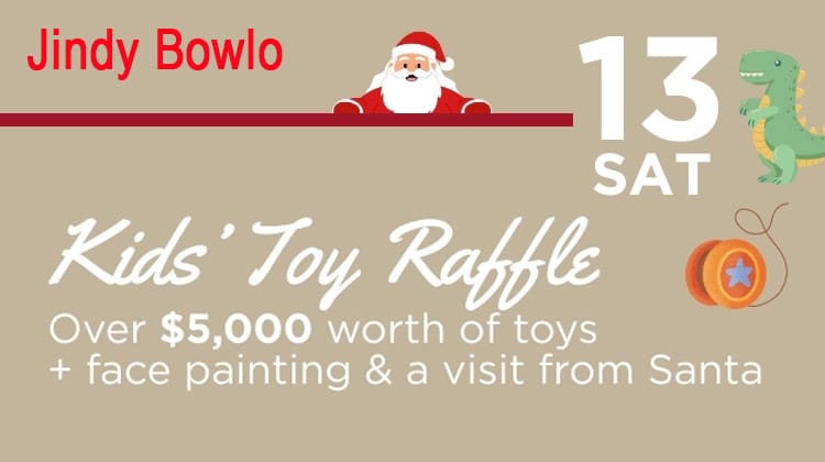 Jindy Bowlo - Mega Kids Toy Raffle Post feature image